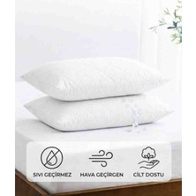 Vellista Home Collection Yastık Alezi Seti Pamuklu 2'li Kapitone Yastık Koruyucu Alez