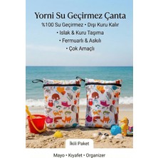 Yorni 2 ADET, Zoo Desen, 29X36CM Islak Kuru Çanta Sıvı Geçirmez Fermuarlı Askılı Çok Amaçlı Organizer Mayo ve Kirli Çamaşır Çantası, Makinede Yıkanabilir