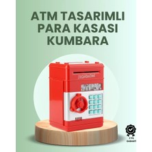 Uravas Store Kırmızı Atm Kasa Tipi Para Biriktirme Kumbarası