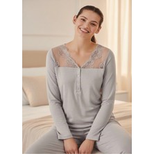 Dorelux Gri Kadın Pijama Takım