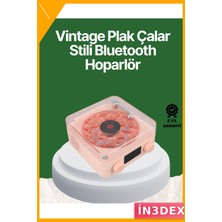 İn3dex Bluetooth Hoparlör Gece Işığı ve Saat 3'ü 1 Arada Retro