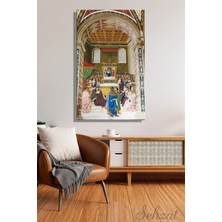 Şehzat Dikey Tekli Kanvas Duvar Tablosu Modern Salon Mutfak Yatak Odası Ofis Italya Siena Katedrali