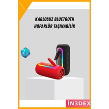 İn3dex Bluetooth 5.1 Taşınabilir Hoparlör Güçlü Ses Uzun Pil Ömrü