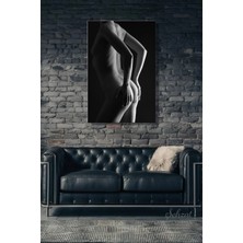 Şehzat Nü Kadın Kusursuz Dikey Tekli Kanvas Duvar Tablosu Modern Salon Yatak Odası Ofis Cafe