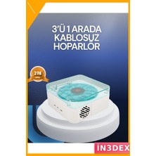 İn3dex 3-Ü-1 Bluetooth Hoparlör Gece Lambası Dijital Saat Vintage Tasarım