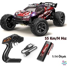 Brother Toys 55 Km/h Hız Yapan Süspansiyonlu Profesyonel Kumandalı Arazi Aracı Rock Crawler Servo Motor 1:14