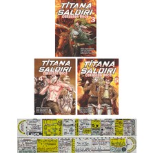 Komik Şeyler Yayıncılık Titana Saldırı Çöküşten Önce 3-4-5. Ciltler Manga Seti + Özel Cetvel