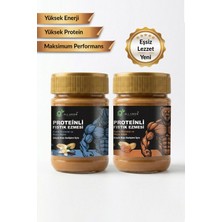 2'li Paket Proteinli Fıstık Ezmesi (Karamel ve Vanilya) | Fıstık Proteini, Maca Kökü Tozu ile | 325 gr x 2