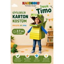 Kardinno Sivri Diş Şapşik Timo Karton Giyilebilir Çocuk Kostümü Etkinlik Parti Doğum Günü Kostüm