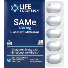Life Extension Same S-Adenosyl-Methionine, 400 Mg 60 Enteric Coated Vegetarian Tablets