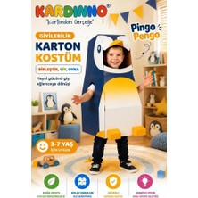Kardinno Smokinli Pingo Pengo Karton Giyilebilir Çocuk Kostümü Etkinlik Parti Doğum Günü Kostüm