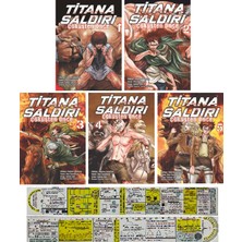 Komik Şeyler Yayıncılık Titana Saldırı Çöküşten Önce 1-2-3-4-5. Ciltler Manga Seti + Özel Cetvel