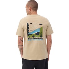 Columbia M Illuminated Brand Ss Tee Erkek Günlük Tişört 9121061271 Krem