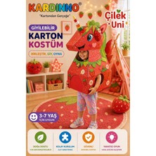Kardinno Çilek Uni Eğitici Oyuncak Karton Giyilebilir Çocuk Kostümü Etkinlik Parti Kostümü