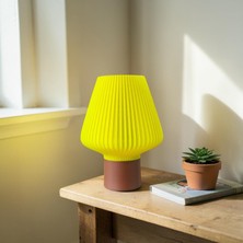 Modern Dekoratif Masa Lambası – Sarı Işık Efektli, E14 Duy, 2m Kablolu, Minimal Tasarım Gece Lambası, Şık Aydınlatma