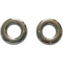 Alesta Home Metalik Gri Plastik Yuvarlak 10'lu Perde Kapsülü 35 mm