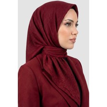 Hadiora Kadın Bordo Deluxe Bambu Crush Eşarp