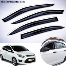 Caraks Ford C-Max Mügen Cam Rüzgarlığı Abs Krom Nikelajlı Cam Rüzgarlığı 2011-2020 Arası 4 Lü Set