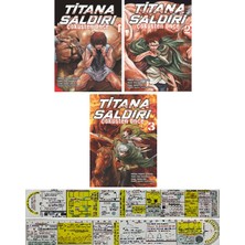 Komik Şeyler Yayıncılık Titana Saldırı Çöküşten Önce 1-2-3. Ciltler Manga Seti + Özel Cetvel