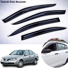 Caraks Nissan Almera Sedan Mügen Cam Rüzgarlığı Abs Krom Nikelajlı Cam Rüzgarlığı 2000-2008 Arası 4 Lü Set