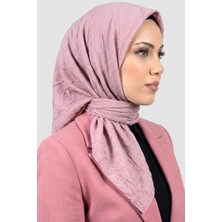 Hadiora Kadın Pembe Deluxe Bambu Crush Eşarp