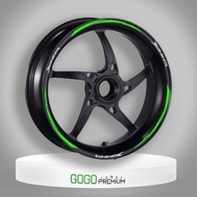 Gogo Premium Florasan Yeşil Bajaj Dominar Uyumlu Büyük 1 Set Jant Şeridi