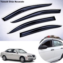 Caraks Hyundai Elantra Mügen Cam Rüzgarlığı Abs Krom Nikelajlı Cam Rüzgarlığı 2003-2010 Arası 4 Lü Set