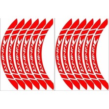 Gogo Premium Reflektör Kırmızı Dominar Uyumlu Geniş 1 Set Jant Şeridi
