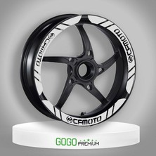 Gogo Premium Cf Moto Uyumlu Beyaz 1 Set Jant Şeridi