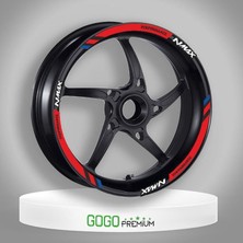 Gogo Premium M Power Kırmızı Yamaha Nmax Uyumlu 1 Set Jant Şeridi