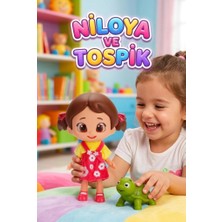 Farbu Oyuncak Niloya ve Tospik! Lisanslı 2 Figürlü 30CM Kıyafetli Orjinal Figür Bebekli Oyuncak Seti
