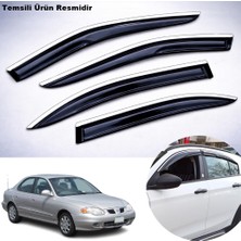 Caraks Hyundai Elantra Mügen Cam Rüzgarlığı Abs Krom Nikelajlı Cam Rüzgarlığı 1996-2001 Arası 4 Lü Set
