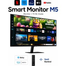 Samsung 27 Inç Full Hd Akıllı Tv Monitör Wi-Fi ve Bluetooth Bağlantılı LED Ekran 1920 x 1080 Çözünürlük