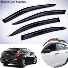 Caraks Chevrolet Cruze Hb Mügen Cam Rüzgarlığı Abs Krom Nikelajlı Cam Rüzgarlığı 2009-2015 Arası 4 Lü Set