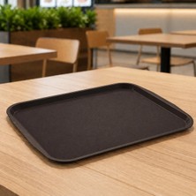 İstanbul Horeca Abs Servis Tepsisi Kaymaz Yüzeyli 27X36 cm Kahverengi Renk – Endüstriyel Kullanıma Uygun, Kırılmaz, Bpa Free (7 Renk Seçenekli)
