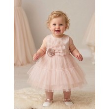 Ugly Duck Princess Candy 6-24 Ay Arası Gül Detaylı Abiye - Pudra