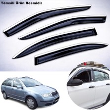 Caraks Skoda Fabia Stw Mügen Cam Rüzgarlığı Abs Krom Nikelajlı Cam Rüzgarlığı 2000-2009 Arası 4 Lü Set