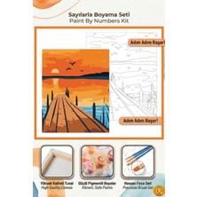 Hobiart Sayılarla Boyama 40X50 cm Kanvas Tuval Seti Fırça Boya Dahil Çıtaya Gerili