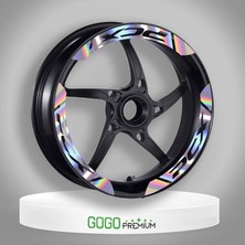 Gogo Premium Hologram Büyük Honda Pcx Uyumlu 1 Set Jant Şeridi