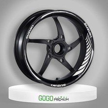 Gogo Premium Reflektör Beyaz Suzukı Uyumlu Racing Şerit