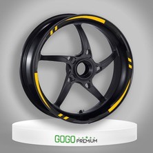 Gogo Premium Sarı I Reflektör Baskı Honda Pcx Uyumlu 1 Set Jant Şeridi