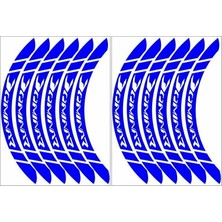 Gogo Premium Reflektör Mavi Dominar Uyumlu Geniş 1 Set Jant Şeridi