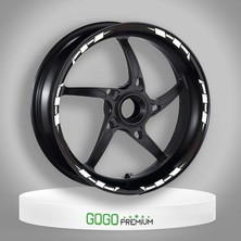 Gogo Premium Beyaz Iı Reflektör Baskı Honda Pcx Uyumlu 1 Set Jant Şeridi
