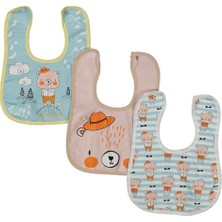 PremiumPort Renkli Bebek Önlükleri 0-12 Ay, 3’lü Paket, Yumuşak ve Şık Tasarım