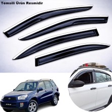 Caraks Toyota Rav 4 Mügen Cam Rüzgarlığı Abs Krom Nikelajlı Cam Rüzgarlığı 1999-2006 Arası 4 Lü Set