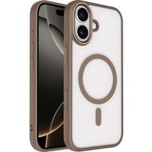 Apple iPhone 17 Kılıf Wireless Şarj Özellikli Zore Krom M-Safe Silikon Kapak