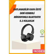 İn3dex Kablosuz Kulak Üstü Kulaklık 40MM Sürücü Bluetooth