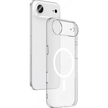 Apple iPhone 17 Air Kılıf Zore M-Safe Şarj Özellikli Şeffaf Kamera Çerçeveli Porto Kapak