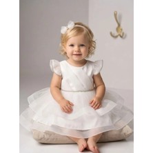 Ugly Duck Princess Candy 6-24 Ay Arası Taşlı Abiye - Ekru