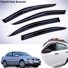 Caraks Seat Toledo Mügen Cam Rüzgarlığı Abs Krom Nikelajlı Cam Rüzgarlığı 1999-2005 Arası 4 Lü Set